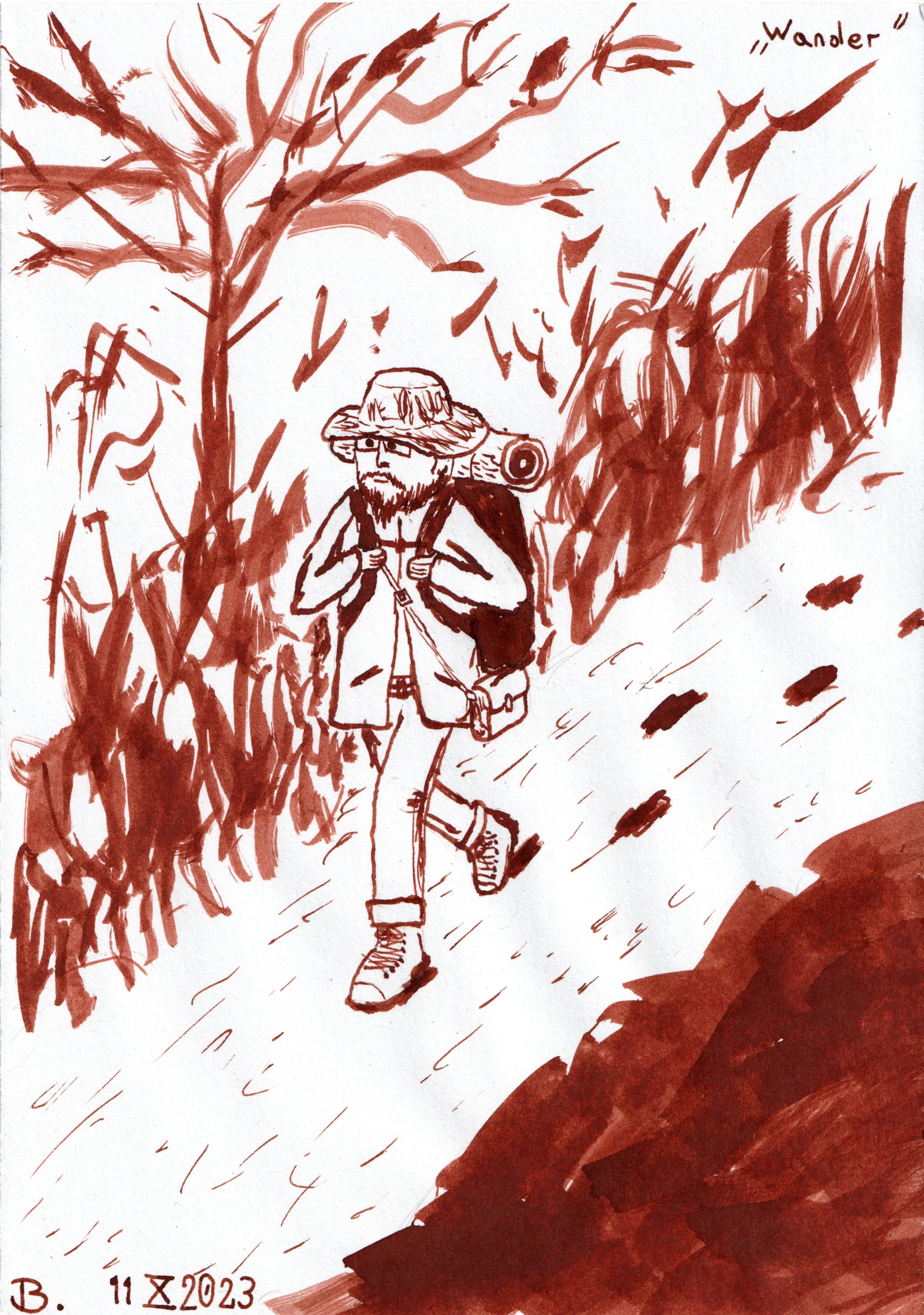 Inktober 2023 day 11: WANDER