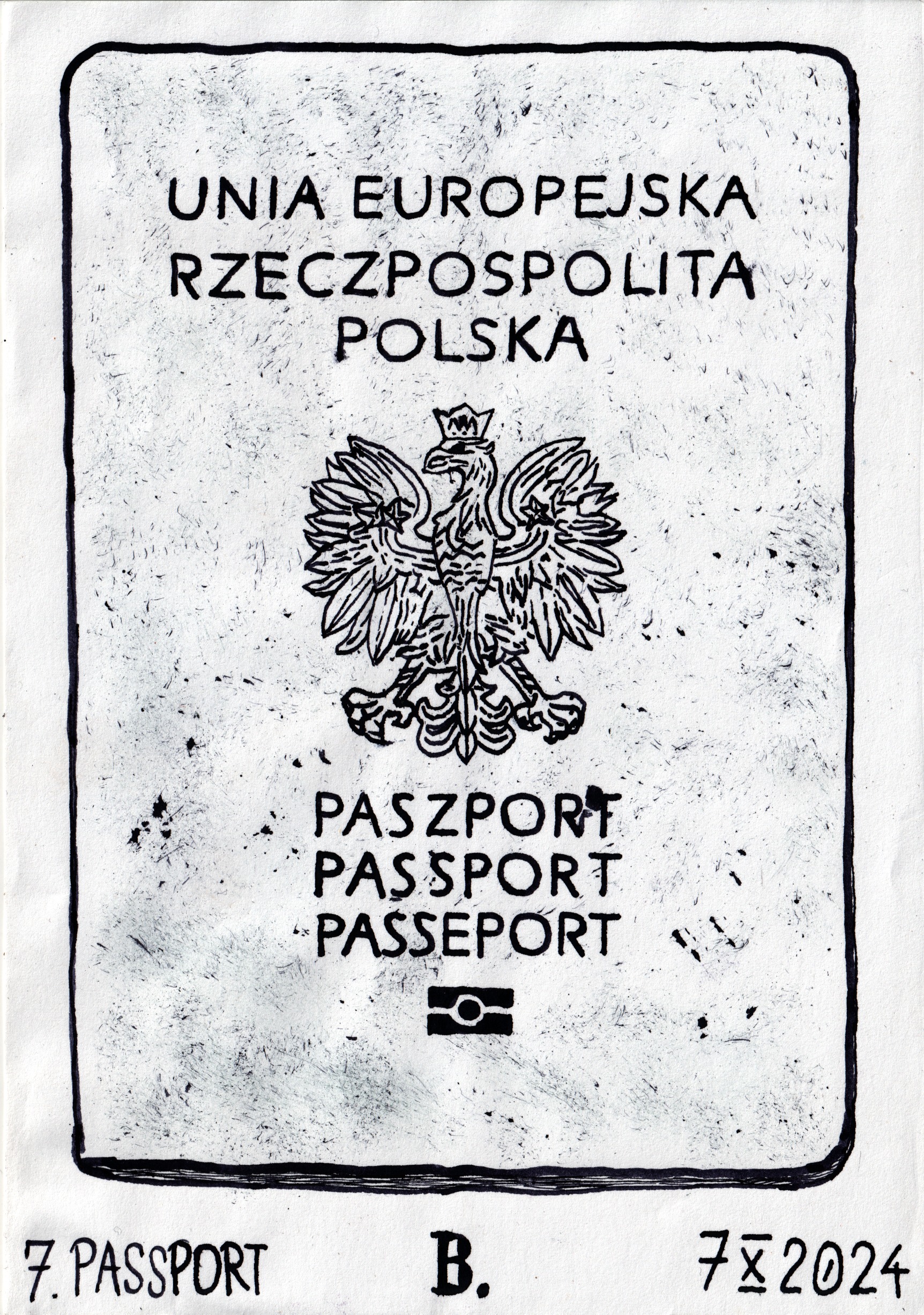 Inktober 2024 day 7: PASSPORT