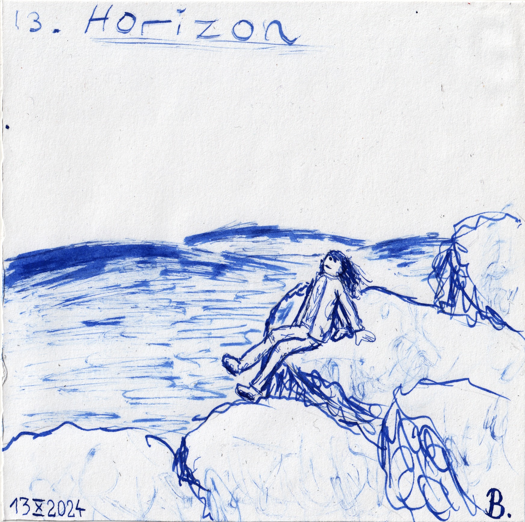 Inktober 2024 day 13: HORIZON