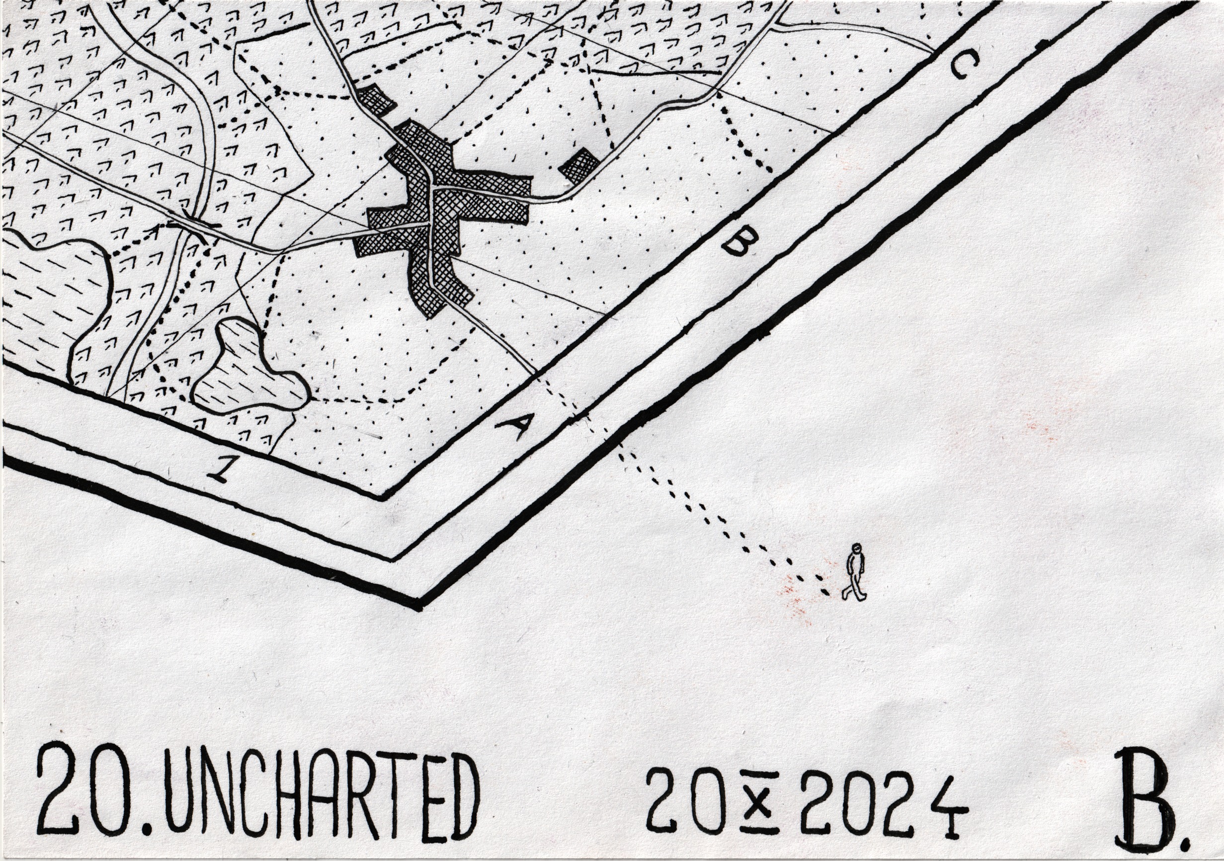 Inktober 2024 day 20: UNCHARTED