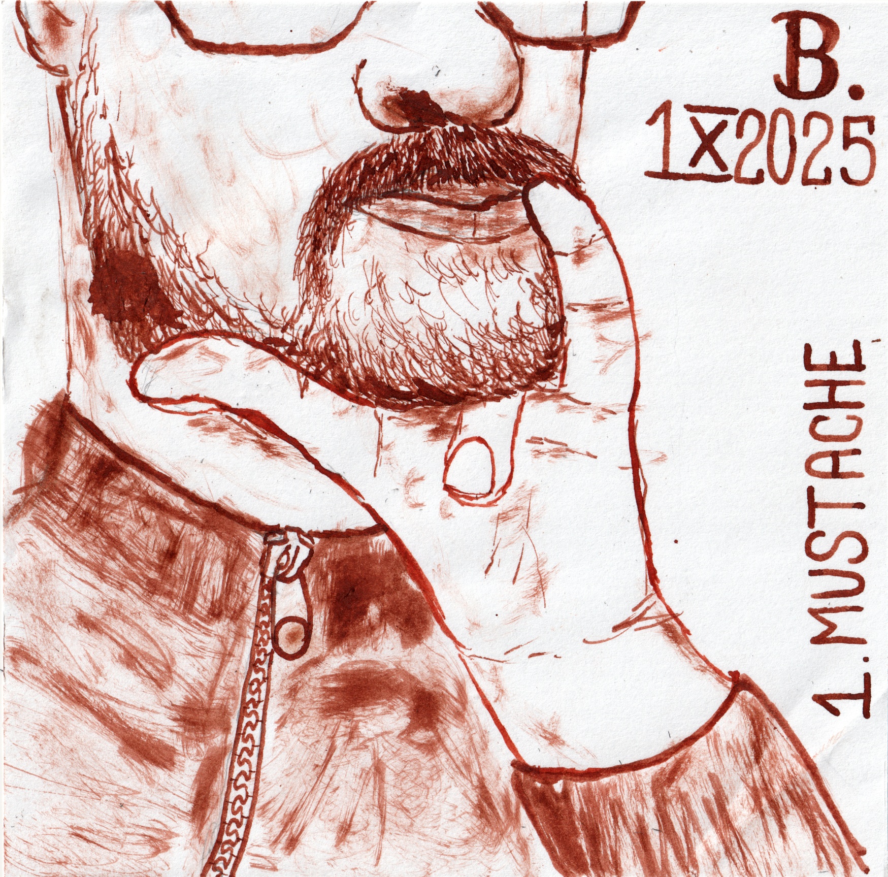 Inktober 2025 day 1: MUSTACHE