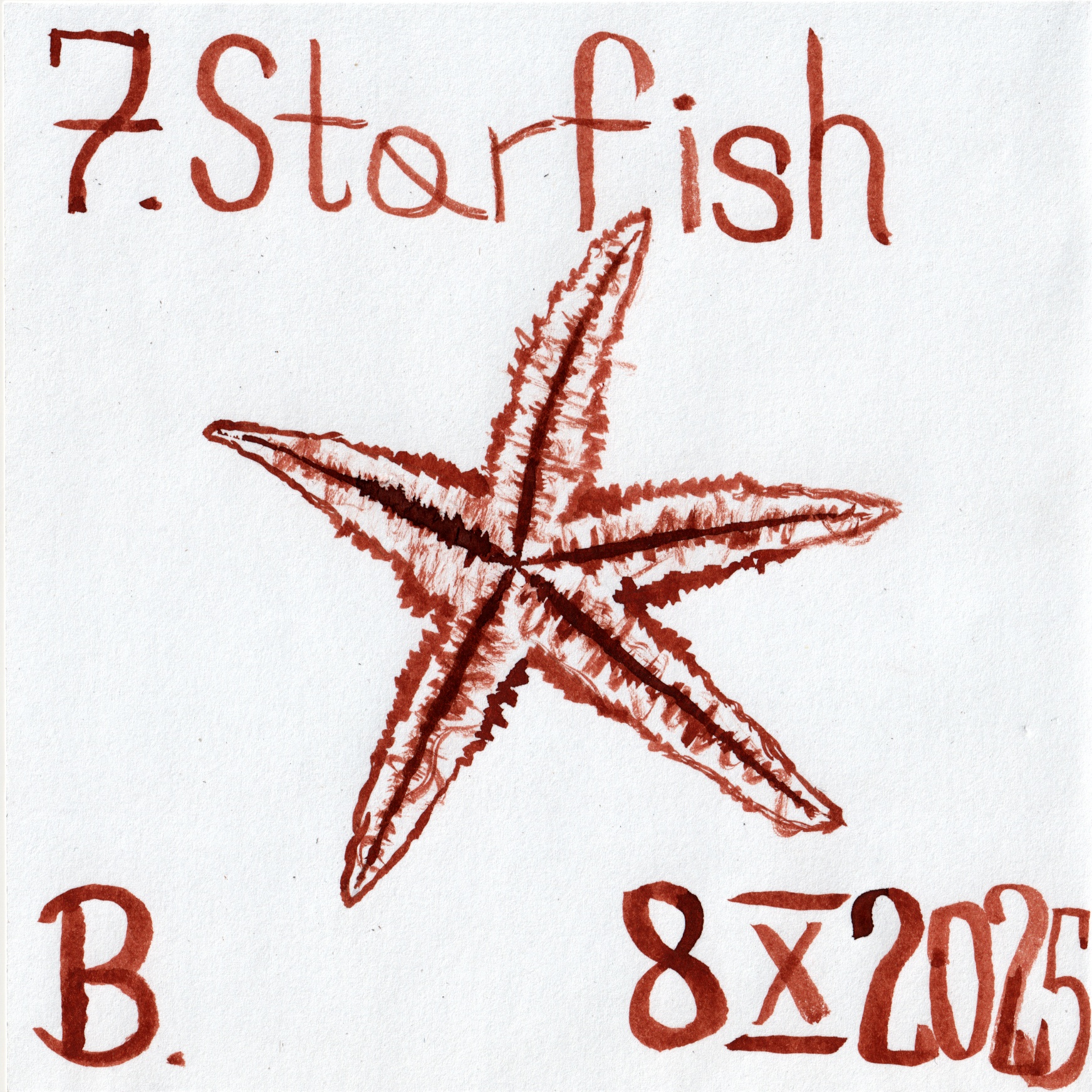 Inktober 2025 day 7: STARFISH