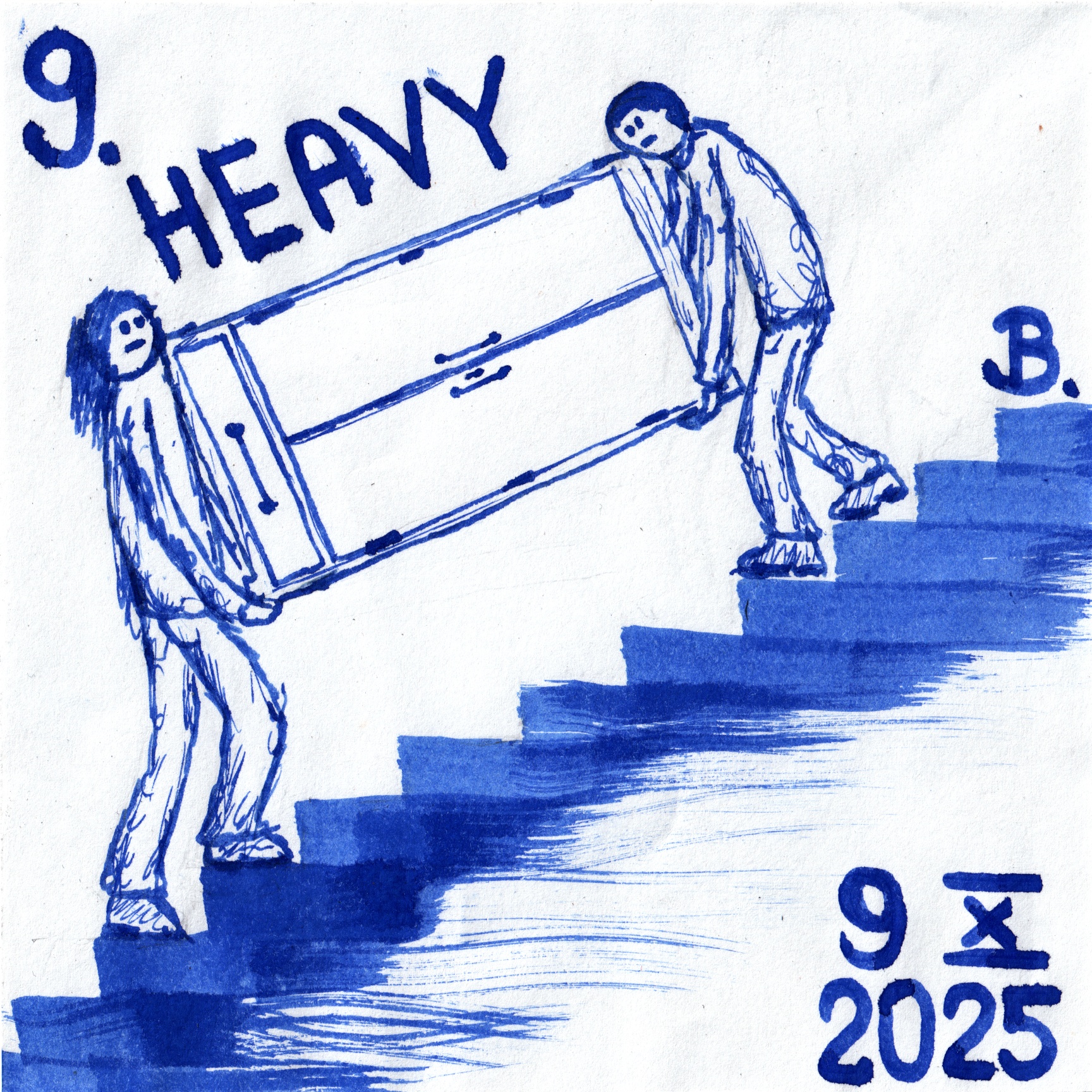 Inktober 2025 day 9: HEAVY