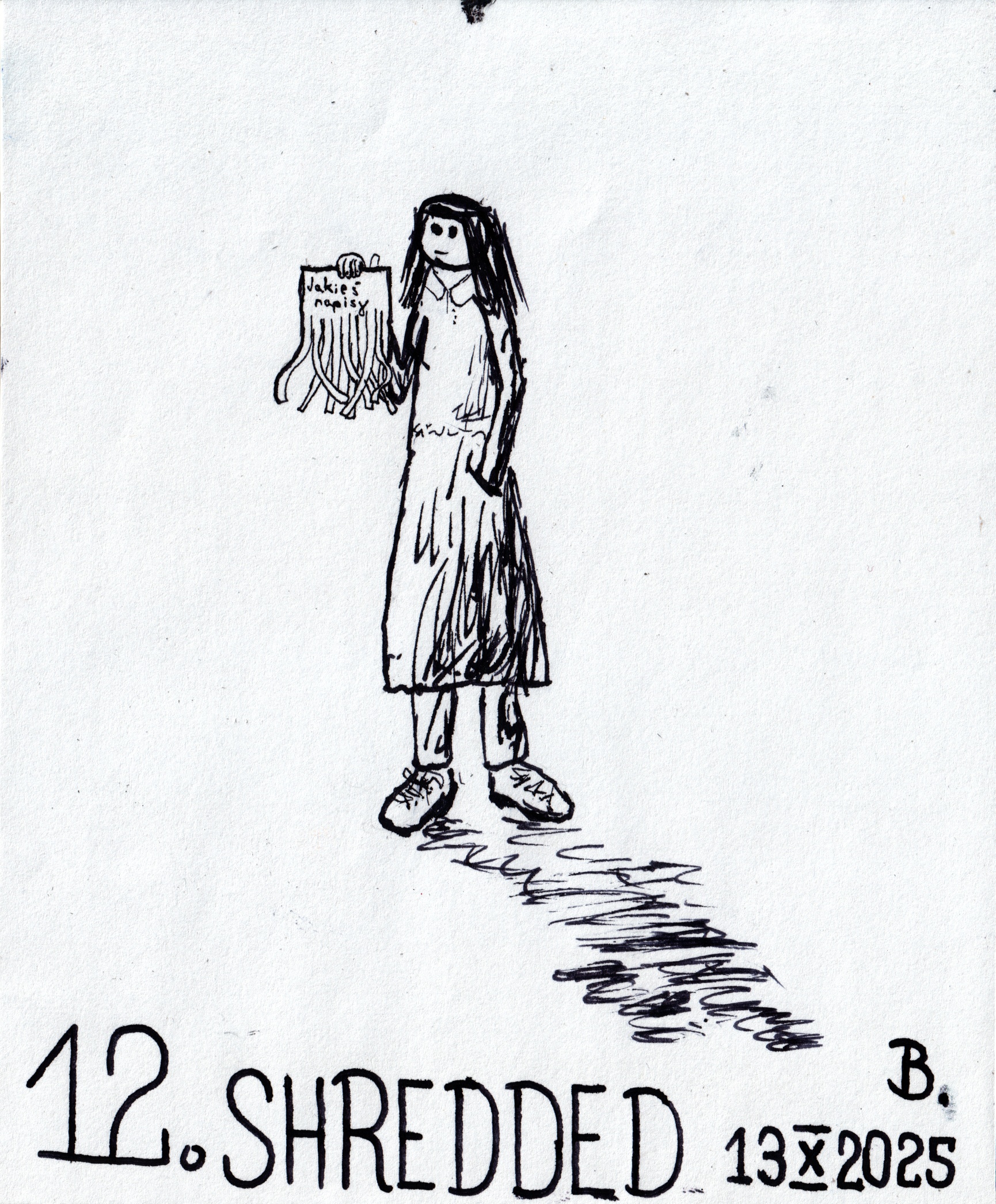 Inktober 2025 day 10: SHREDDED
