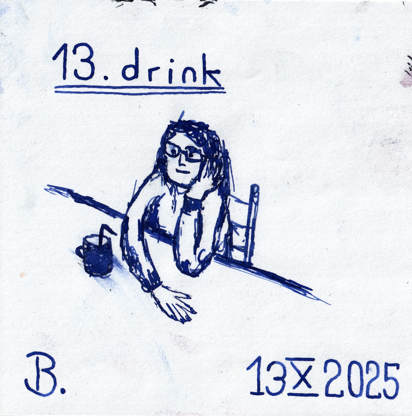 Inktober 2025 day 13: DRINK