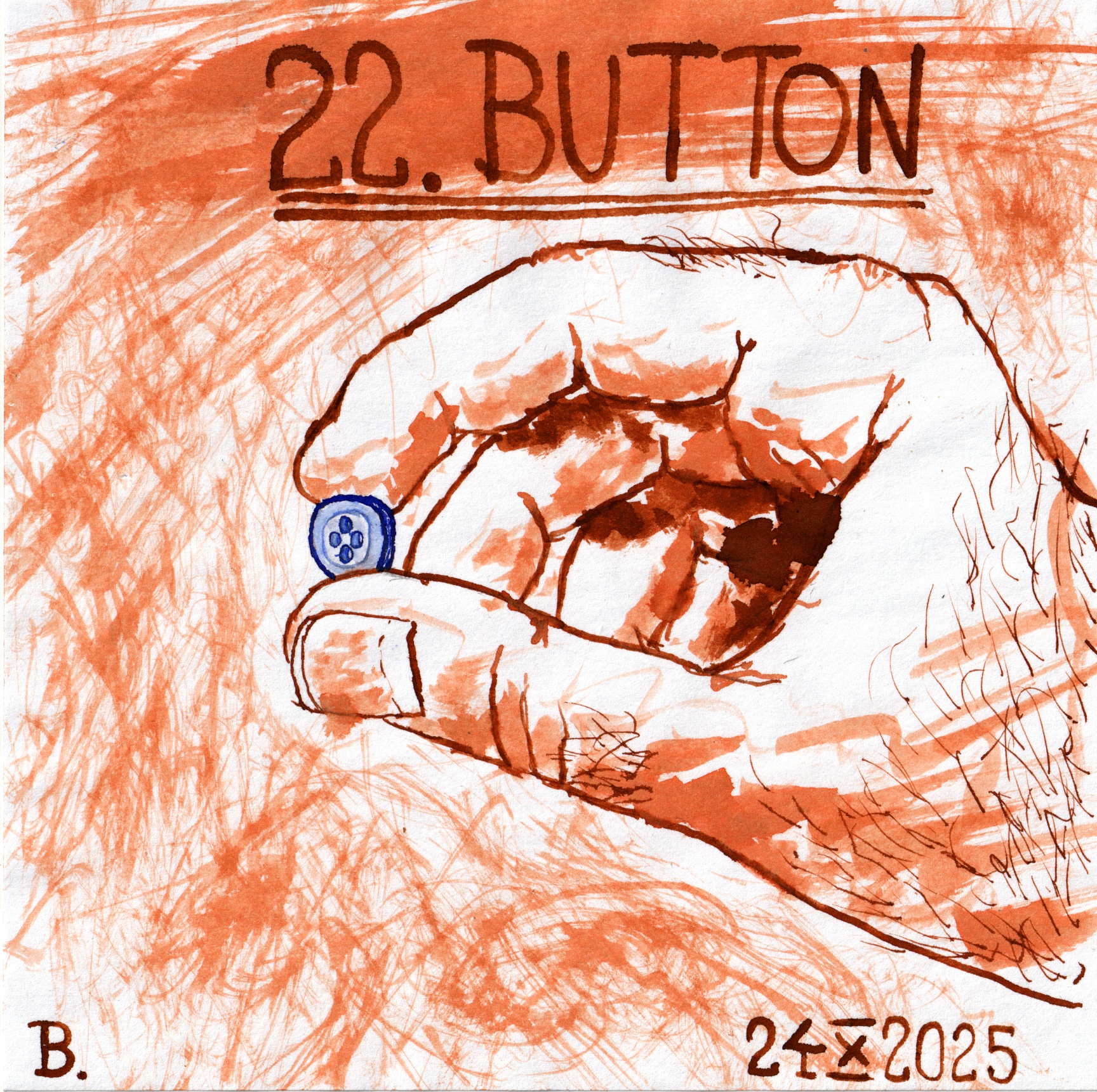 Inktober 2025 day 22: BUTTON